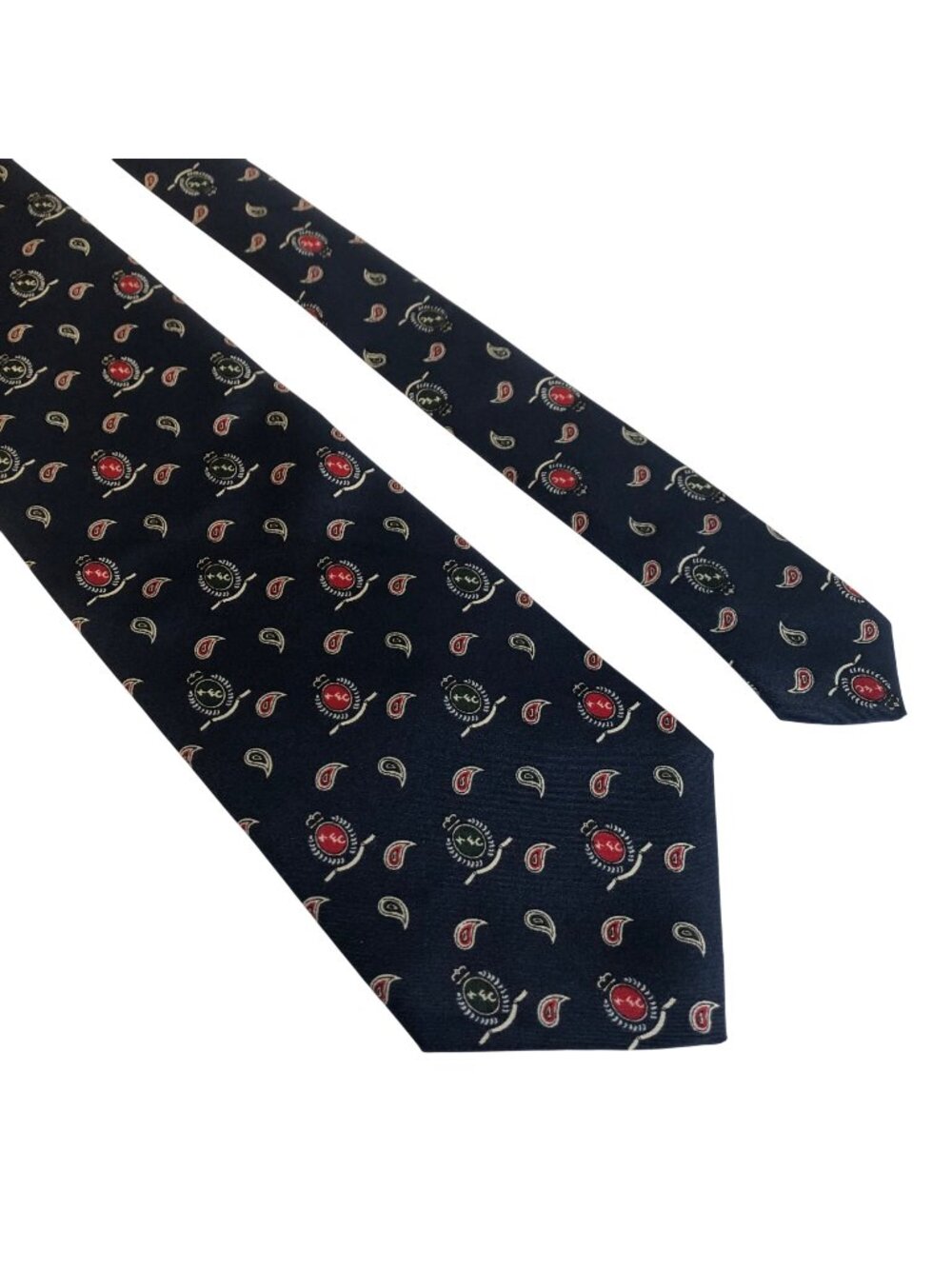 KFC Barco Team Gear Polyester Tie Navy Paisley Mens Necktie Work Office Dad Gift